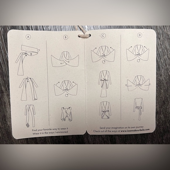 NWT Unique GREECE Multi Use COTTON Designer CARDIGAN - Picture 3 of 13